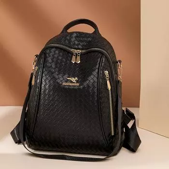 Женский тканый дорожный рюкзак через плечо красный