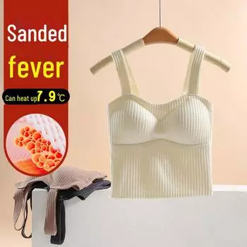 Женский толстый флисовый жилет без рукавов: Теплое хлопковое нижнее белье и стильный многослойный топ на осень/зиму Long, Size XL (125-140) чёрный