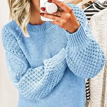 Женский толстый теплый вязаный свитер - однотонный пуловер с нишевым дизайном 3XL белый