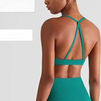 Женский тонкий бретельки собранный высокоэластичный фитнес-йога бюстгальтер с красивой спинкой спортивный бюстгальтер S