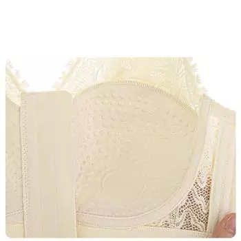 Женский тонкий бюстгальтер большого размера с регулировкой спереди, минимайзер, беспроводной бюстгальтер, красивое нижнее белье сзади, собранный бюстгальтер без косточек пуш-ап 90D красный