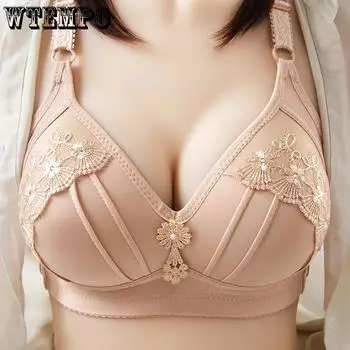 Женский тонкий и большой бюстгальтер без стальных косточек, красный бюстгальтер, регулируемый бюстгальтер с боковыми завязками и эффектом пуш-ап 36/80B красный