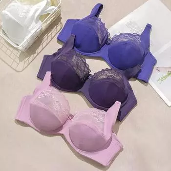 Женский тонкий кружевной бюстгальтер с большой чашкой G, сплошной цвет, мягкое дышащее нижнее белье, очаровательный простой регулируемый бюстгальтер без косточек 42/95FG белый