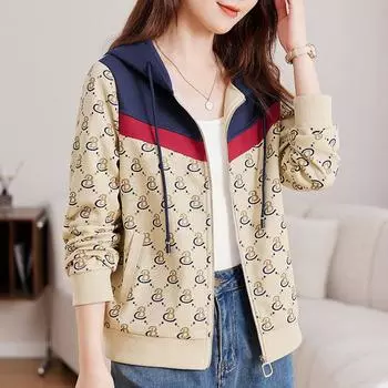 Женский тонкий повседневный топ Clash of Colours на осень и зиму M абрикосовый