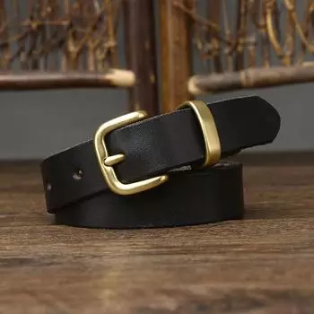 Женский тонкий ремень, женский из натуральной коровьей кожи, в стиле ретро и моды, универсальный повседневный ремень для джинсов