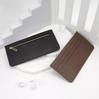 Женский тонкий ретро-держатель для карт из искусственной кожи – с несколькими отделениями для удостоверений личности и карт