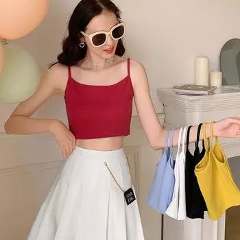 Женский тонкий топ для похудения, женский тщательно машинный шикарный короткий жилет, летний корейский one size красный