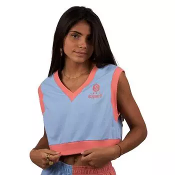 Женский топ без рукавов с v-образным вырезом Be Happy RSC-S2101 L синий