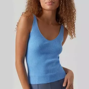 Женский топ без рукавов тонкой вязки VERO MODA XL розовый