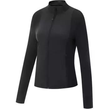 Женский топ для тренировок Li Ning Fitness Series с воротником-стойкой, застежкой-молнией и длинными рукавами, однотонный, черный AFDU828-2 S