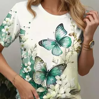 Женский топ, футболки с принтом кота, женская одежда большого размера, футболки, летние топы с v-образным вырезом, рубашка, оригинальный дизайн, милые футболки с животными L синий