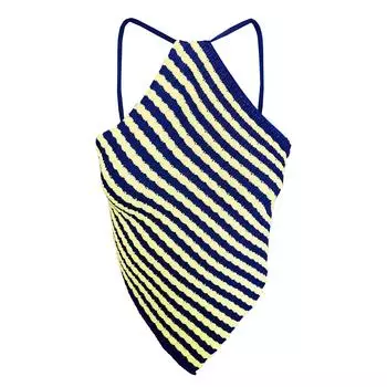 Женский топ-комбинезон в полоску весна/лето XS синий