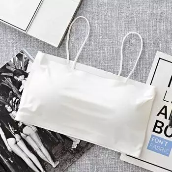 Женский топ на бретельках, сексуальный бюстгальтер, топ, дышащая накладка на грудь, нижнее белье, блузка без бретелек, топ-бандо, топ без бретелек One Size