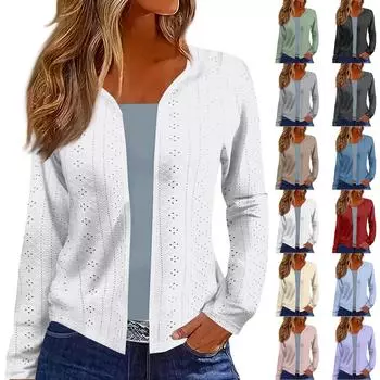 Женский топ с длинным рукавом и принтом, повседневная мода на выходные, тонкий кардиган, блузка L винный