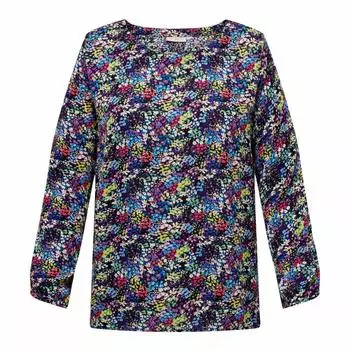 Женский топ с длинными рукавами и круглым вырезом ONLY CARMAKOMA с принтом