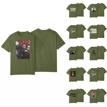 Женский топ с коротким рукавом и принтом на шее L чёрный