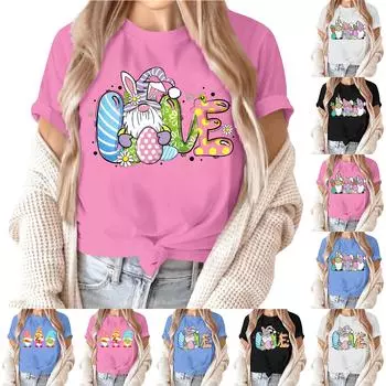 Женский топ с коротким рукавом и принтом на шее XL зелёный