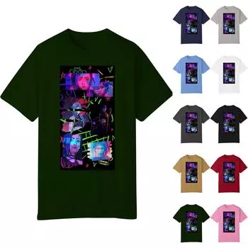 Женский топ с короткими рукавами и принтом Arcane L чёрный