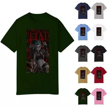 Женский топ с короткими рукавами и принтом Arcane L чёрный