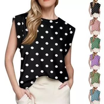 Женский топ с короткими рукавами, летняя майка с принтом, базовая футболка, повседневная свободная одежда L чёрный