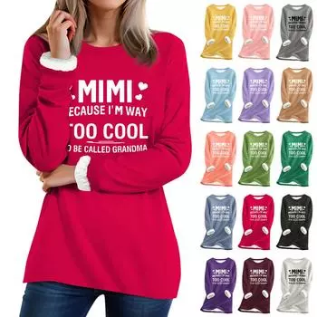 Женский топ с круглым вырезом и буквенным принтом, утолщенный плюшевый кашемировый теплый длинный топ XL