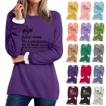 Женский топ с круглым вырезом и буквенным принтом, утолщенный плюшевый кашемировый теплый длинный топ XXXL