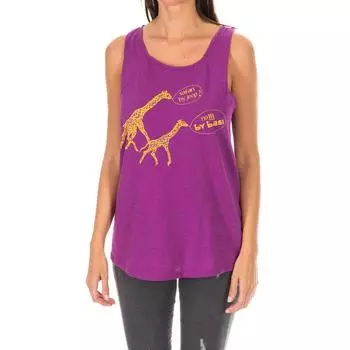 Женский топ с круглым вырезом и перекрученными бретелями ADM0107 S фиолетовый