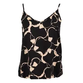 Женский топ с v-образным вырезом и принтом на регулируемых бретелях VERO MODA XS чёрный