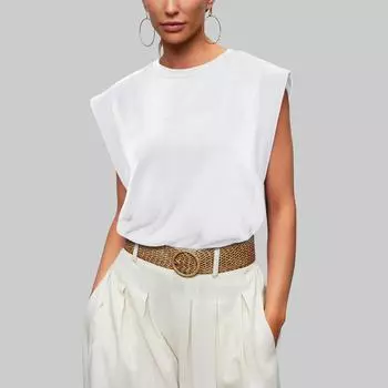 Женский топ с закрытыми рукавами, летний жилет, базовая футболка, свободная S зелёный