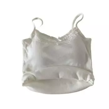 Женский топ-топ без рукавов с кружевной отделкой, однотонный, из дышащей ткани, майка, повседневная одежда