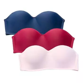 Женский трехмерный бюстгальтер с защитой от потускнения без стального кольца. Тонкий противоскользящий бюстгальтер. Женский бюстгальтер без бретелек для двух ношений. 32/70AB