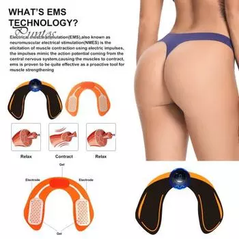 Женский тренажер для ягодиц, носимый тренажер для подтяжки ягодиц, 8 режимов, регулируемый портативный умный тренажер для ягодиц, оборудование для тренировок белый