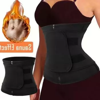 Женский тренажер для талии Cincher Trimmer Корсеты Body Shaper Пояс для похудения Корректирующее белье для сауны Сжигатель пота Спортивный пояс Моделирующие ремни XL синий