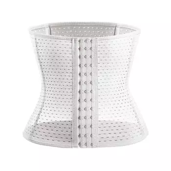 Женский тренажер для талии, дышащий сетчатый корсет для тренировок, корсет под грудью, триммер для талии, песочные часы, формирователь тела, спортивный пояс S чёрный