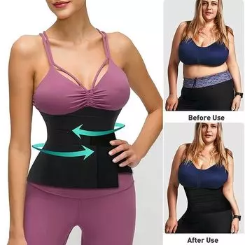 Женский тренажер для талии Snatch Me Up Bandage Wrap Body Shaper Оболочка для похудения Cincher Корректирующее белье послеродовой пояс Моделирующие ремни 3M чёрный