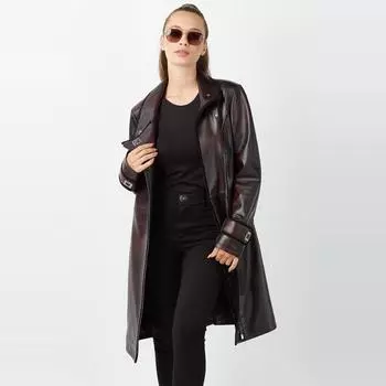 Женский тренч из натуральной кожи Аляски