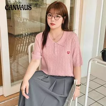 Женский трикотаж с вышивкой больших размеров, женская футболка с короткими рукавами, весенние свободные стареющие топы в студенческом стиле