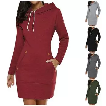 Женский трикотажный свободный свитер с длинными рукавами, трикотажное платье M