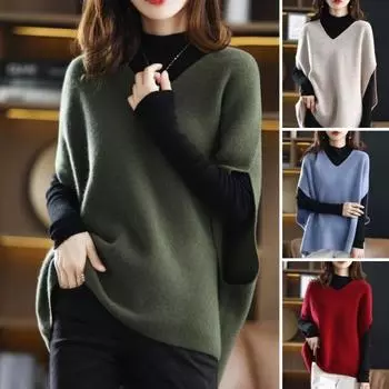 Женский трикотажный жилет с V-образным вырезом, без рукавов, трикотажные топы, однотонные, свободный крой, дышащий, повседневный трикотаж вино красного