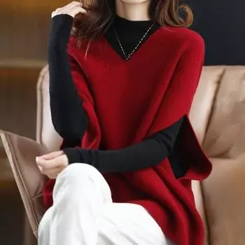 Женский трикотажный жилет с V-образным вырезом, без рукавов, трикотажные топы, однотонные, свободного кроя, дышащие, повседневные, трикотажные изделия на каждый день темно-зеленого