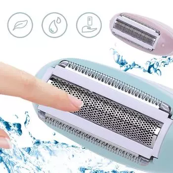 Женский триммер для бикини, водонепроницаемое устройство для удаления волос, безболезненный триммер для волос на теле, работающий от батареи, для ног/рук/бикини розовый