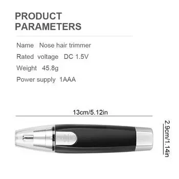 Женский триммер для волос в носу, мужской триммер для волос в ушах, небольшой электрический триммер для мужского носа для деловых поездок и домашнего использования золотой