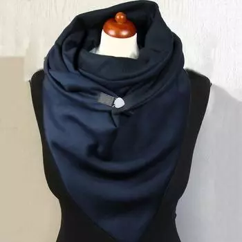 Женский твердый шарф, модный ретро-женский многоцелевой шарф-шаль