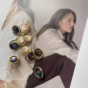 Женский твидовый пиджак Esstudi с металлическими пуговицами «кошачий глаз»