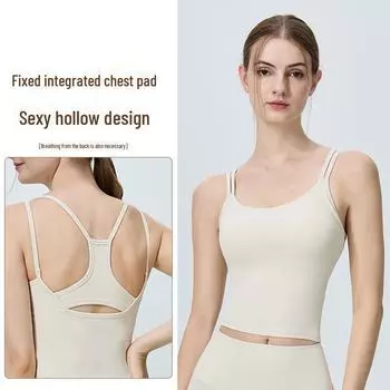 Женский ударопрочный спортивный бюстгальтер с двумя бретелями для йоги и пилатеса Medium