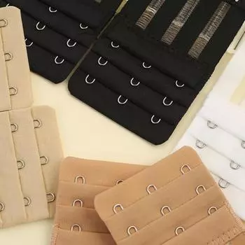 Женский удлинитель бюстгальтера 3 ряда 3 крючка эластичный бюстгальтер спинка удлиняет бретели нижнее белье аксессуар 1 шт чёрный