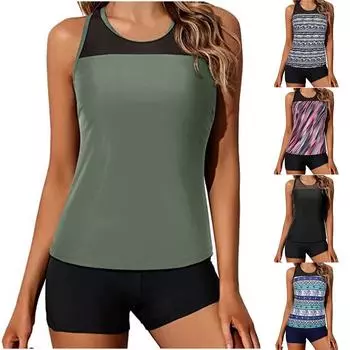 Женский удобный сексуальный купальник бикини с раздельным телом S синий