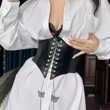 Женский ультра-супер широкий пояс из искусственной кожи, эластичный корсетный пояс, модный широкий пояс, женская одежда, женская одежда 70CM