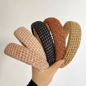 Женский уличный губчатый ободок для волос, аксессуары для волос, головные уборы, мода 15*3.5cm чёрный