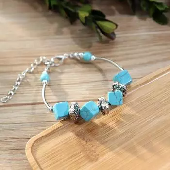 Женский универсальный браслет ручной работы из Юньнани, браслет из цветного камня в стиле ретро, непальские характерные праздничные аксессуары